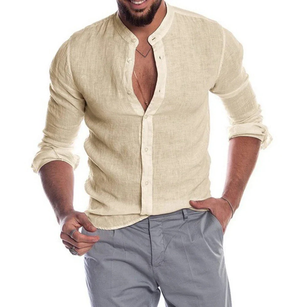 Camisa de algodón y lino - Imagen 4
