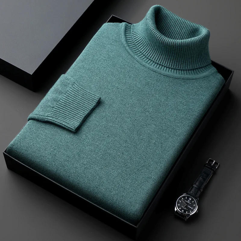 Jersey de cuello alto elegante para hombre - Imagen 5