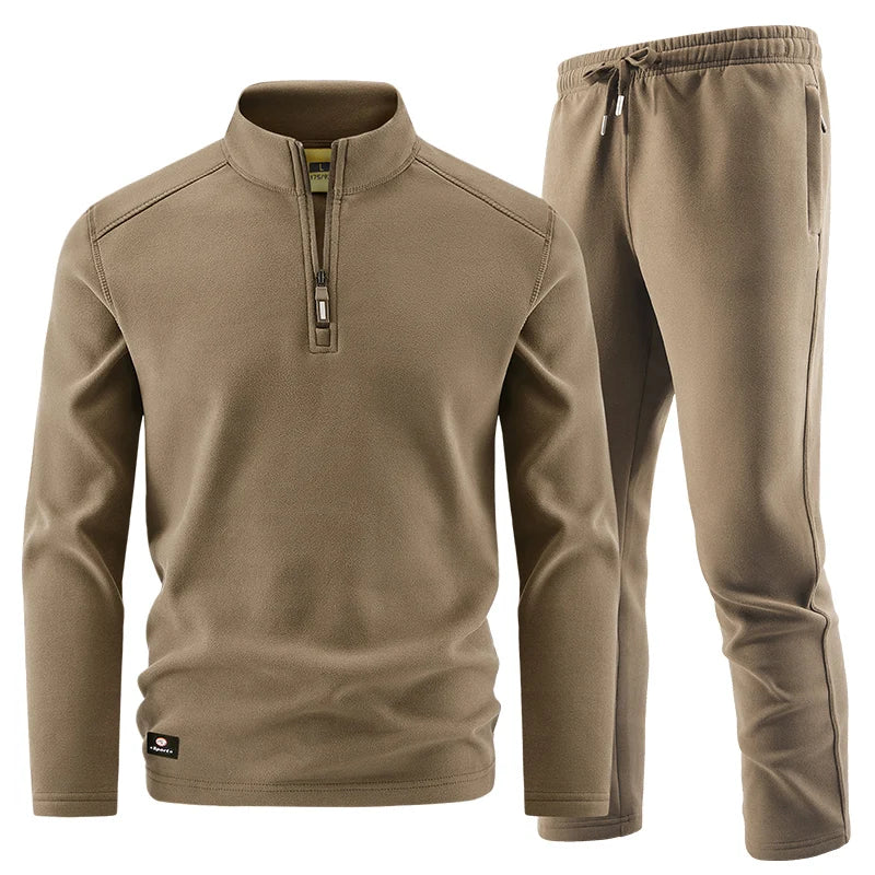 Conjunto elegante de jersey con cremallera para hombre - Imagen 4