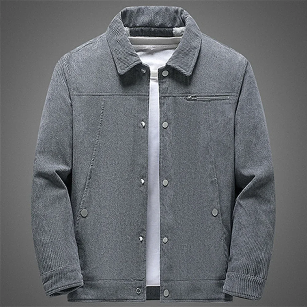 Elegante chaqueta de pana abrigada - Imagen 8