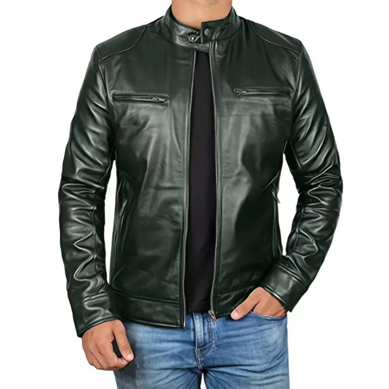 Chaqueta de cuero de estilo retro - Imagen 8