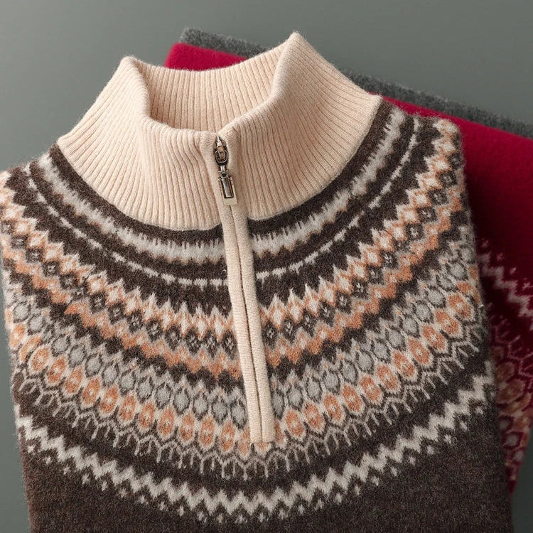Elegante jersey de cachemira con cremallera - Imagen 8