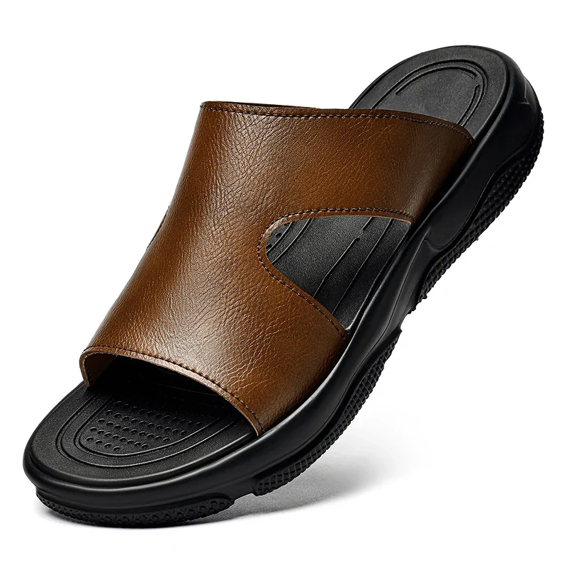 Sandalias elegantes de piel para hombre - Imagen 4