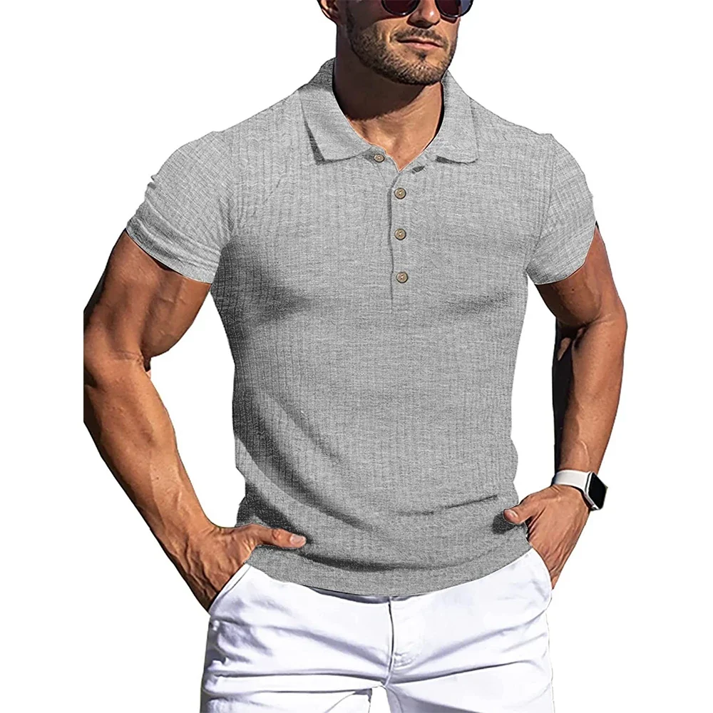 Elegante camiseta polo a rayas - Imagen 4