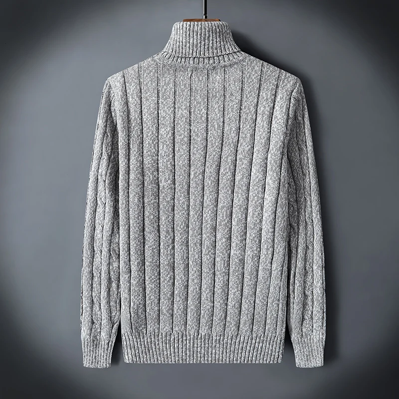 Jersey elegante de cuello alto de lana - Imagen 7