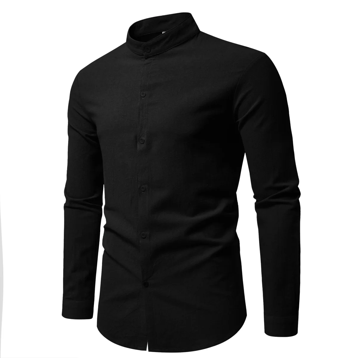 Camisa de algodón con cuello alto - Imagen 4