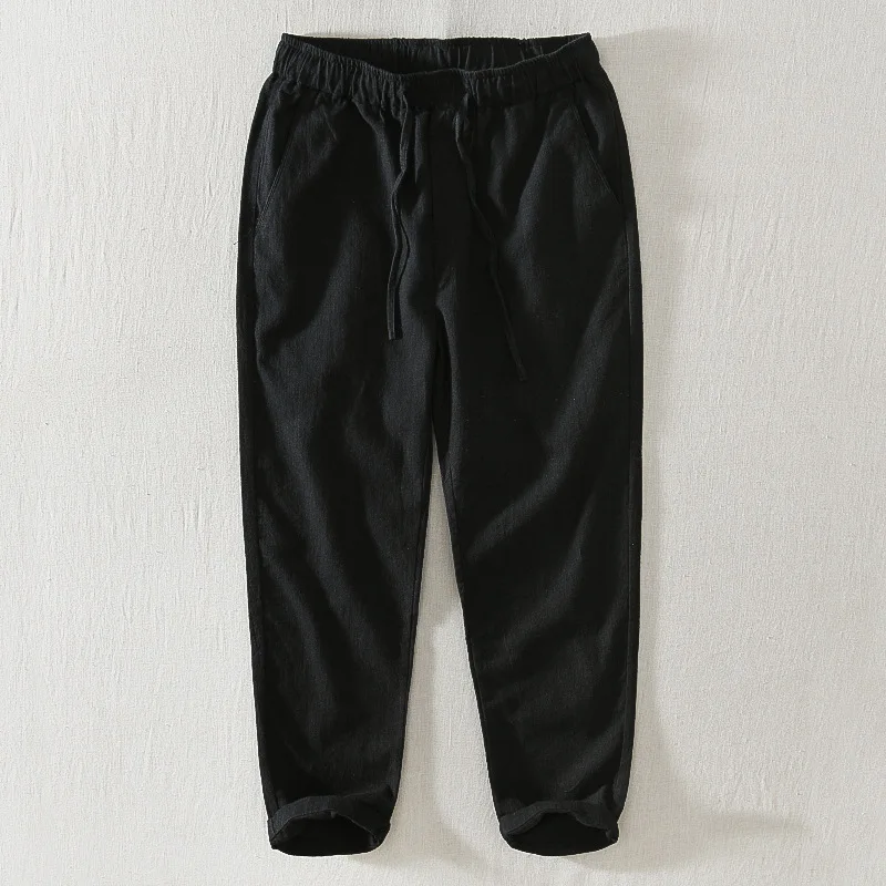 Pantalones informales de lino para hombre - Imagen 7