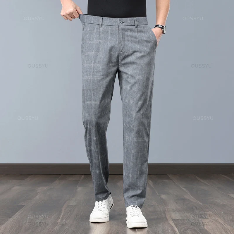 Pantalones elásticos a cuadros - Imagen 4