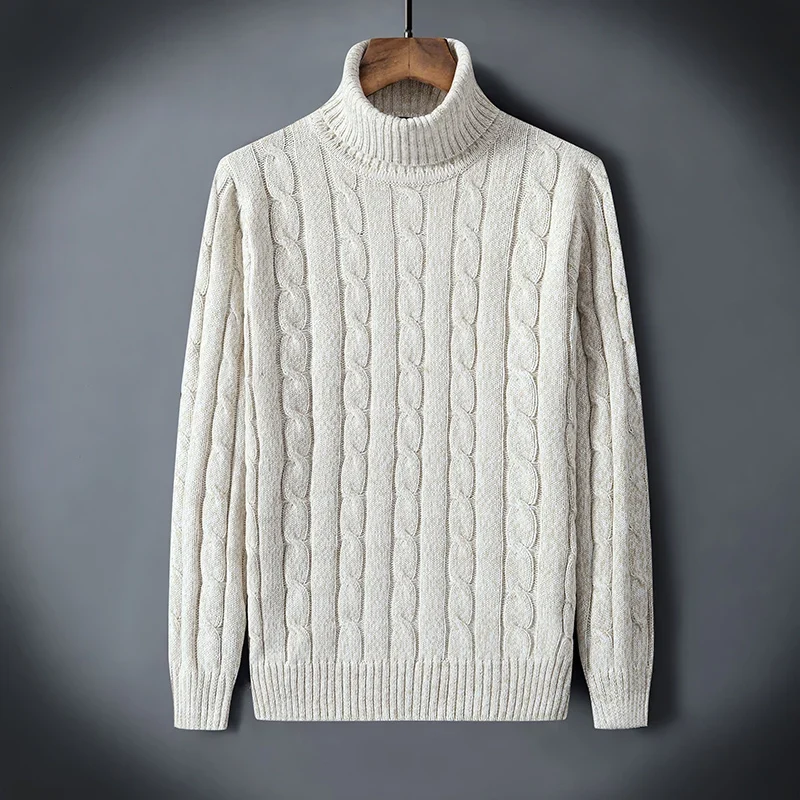 Jersey elegante de cuello alto de lana - Imagen 6