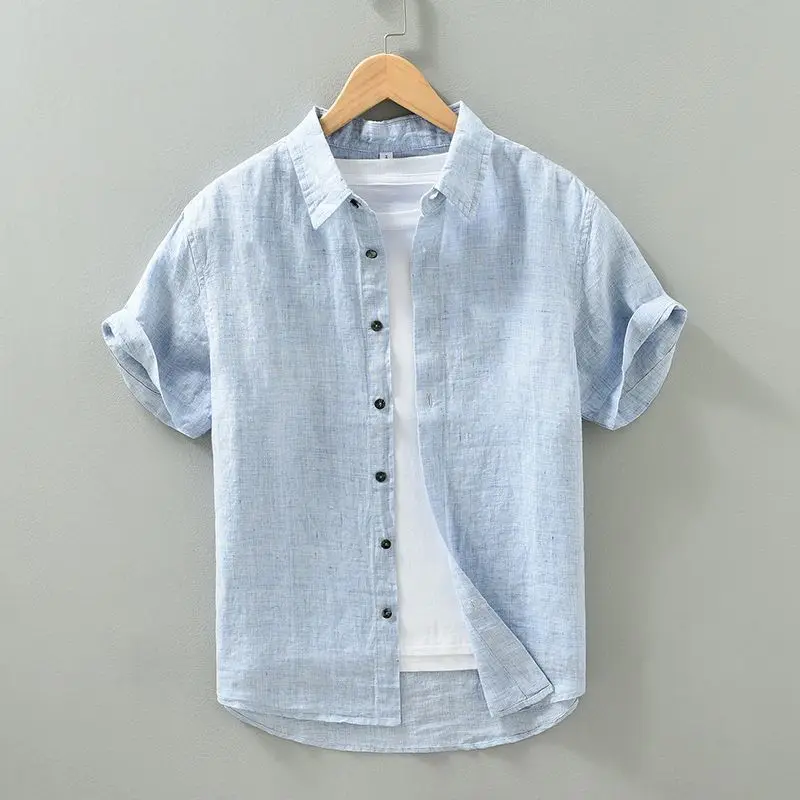 Camisa de lino de manga corta - Imagen 4
