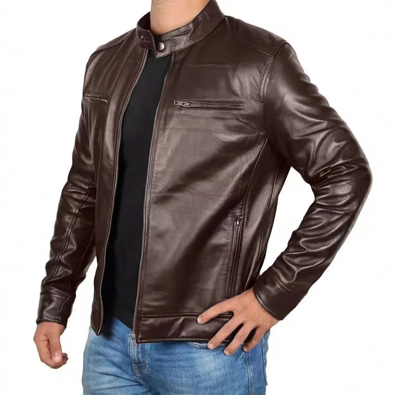 Chaqueta de cuero de estilo retro - Imagen 4