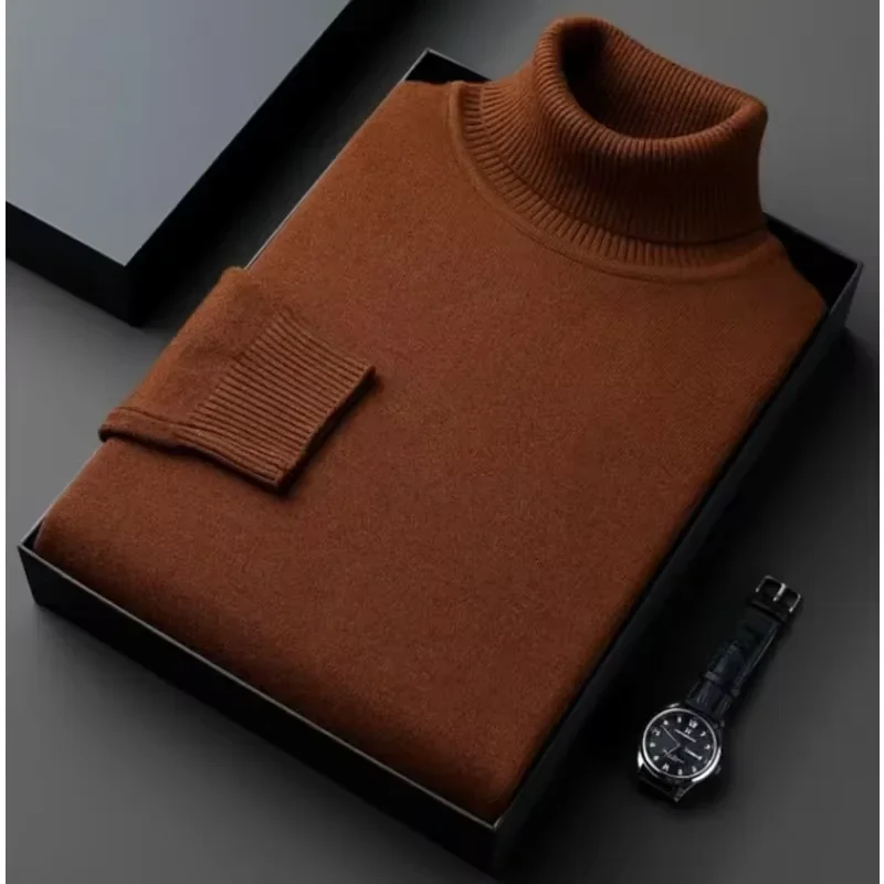 Jersey de cuello alto elegante para hombre - Imagen 4
