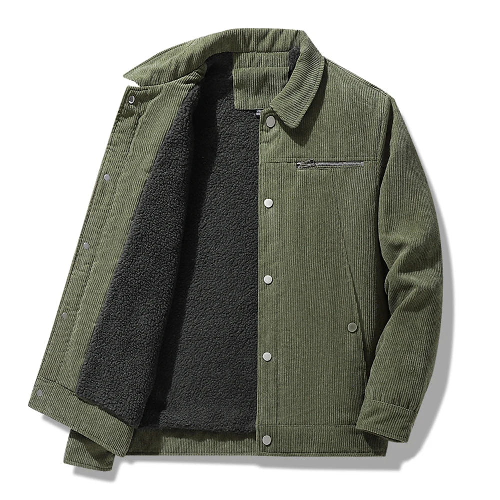 Elegante chaqueta de pana abrigada - Imagen 4
