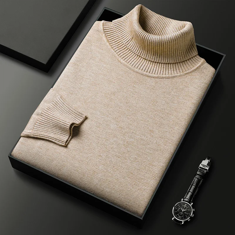 Jersey de cuello alto elegante para hombre - Imagen 7