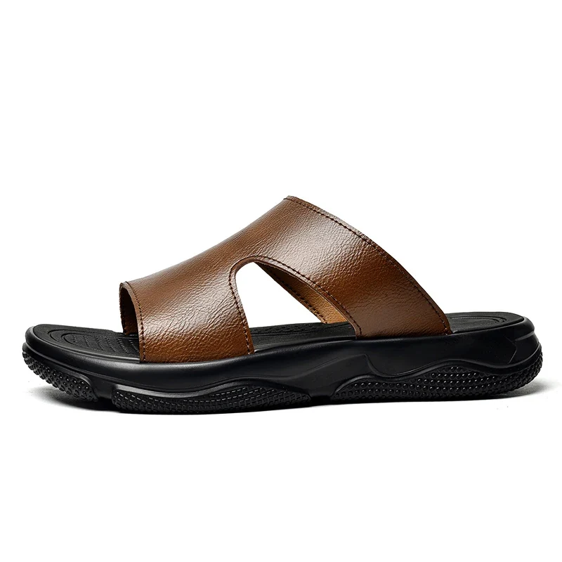 Sandalias elegantes de piel para hombre - Imagen 6