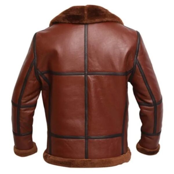 Chaqueta de piel de oveja de la Real Fuerza Aérea Británica con ribete de piel. - Imagen 4