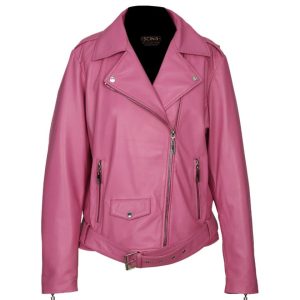 Chaqueta de moto de piel de oveja para mujer Siena