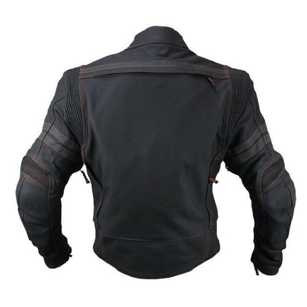 Chaqueta de motociclista estilo streetwear, chaqueta de cuero genuino de vaca - Imagen 7
