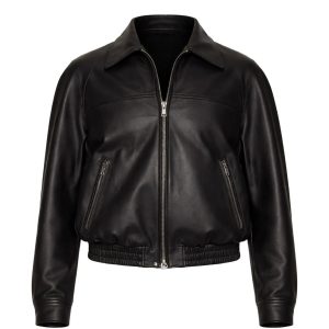 BUNERI Chaqueta Hombre Cuero Zipple Negro