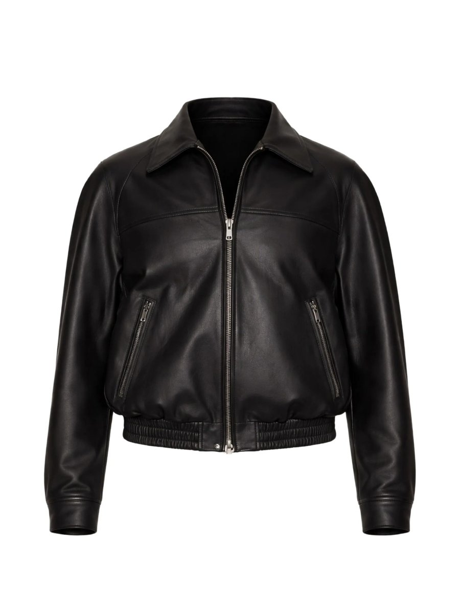 BUNERI Chaqueta Hombre Cuero Zipple Negro - Imagen 2