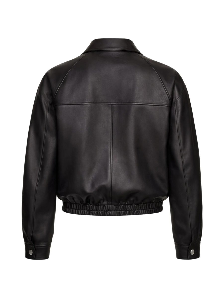 BUNERI Chaqueta Hombre Cuero Zipple Negro - Imagen 3