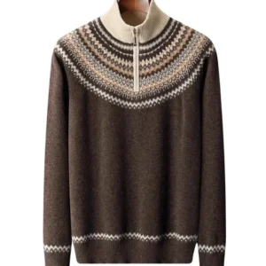 Elegante jersey de cachemira con cremallera
