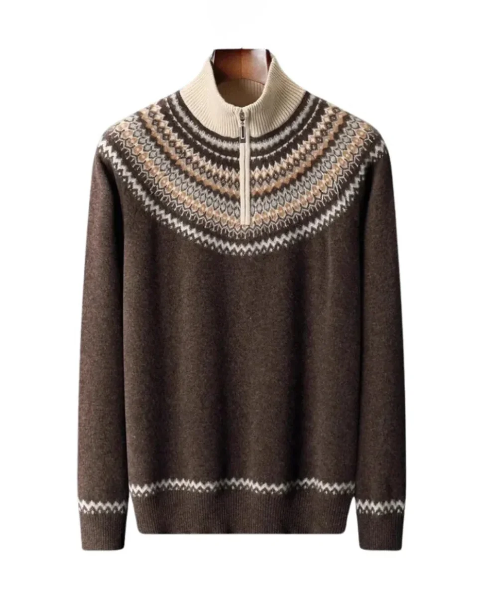 Elegante jersey de cachemira con cremallera - Imagen 2