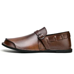 Mocasines de cuero con hebilla