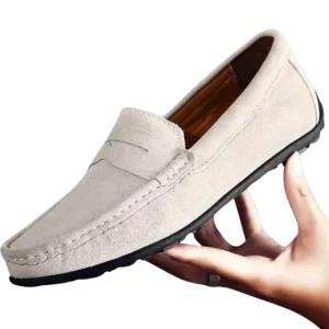 Mocasines clásicos de ante para hombre