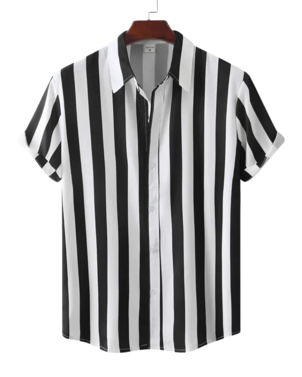 Camisa de verano a rayas y transpirable - Imagen 2