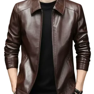 Chaqueta de cuero informal