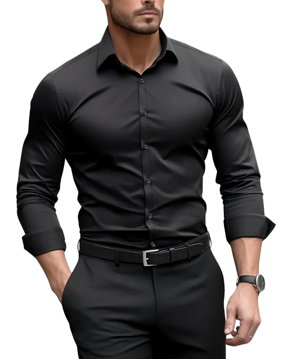 Camisa de vestir de corte entallado - Imagen 2