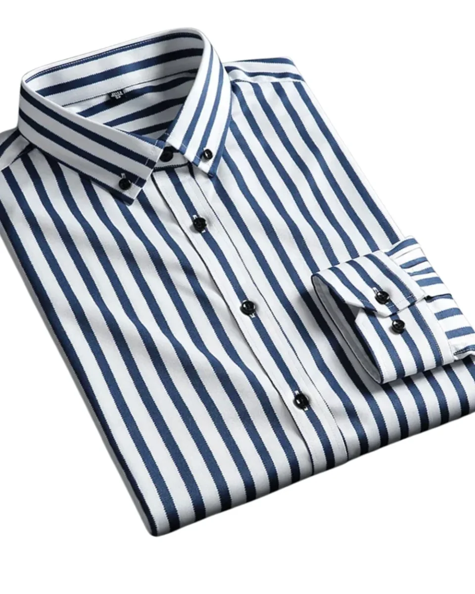 Givalli - Camisa informal de rayas para hombre