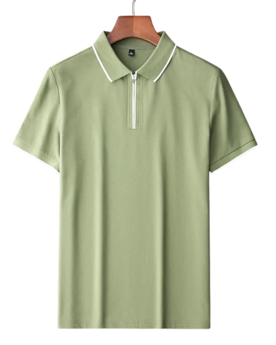 Elegante camiseta polo de algodón