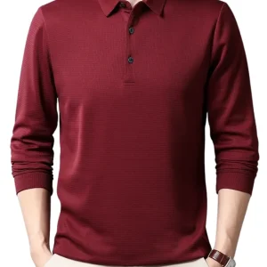 Elegante polo de manga larga