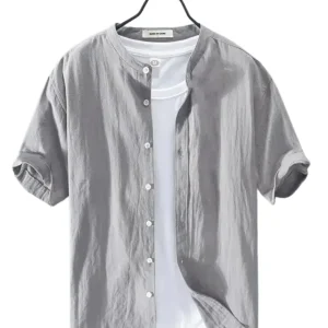 Camisa de verano de algodón y lino