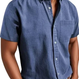 Camisa elegante de manga corta