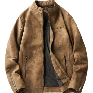 Chaqueta de cuero elegante