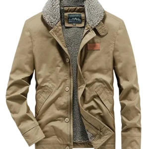 Elegante chaqueta acolchada de lana