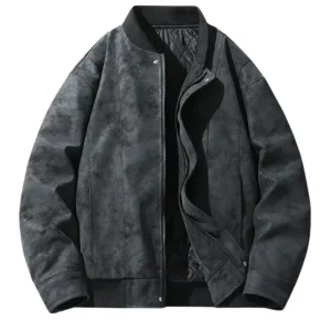 Elegante chaqueta de ante