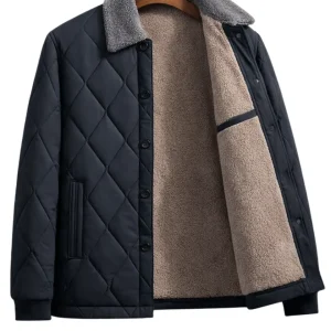 Elegante chaqueta bomber de forro polar acolchado