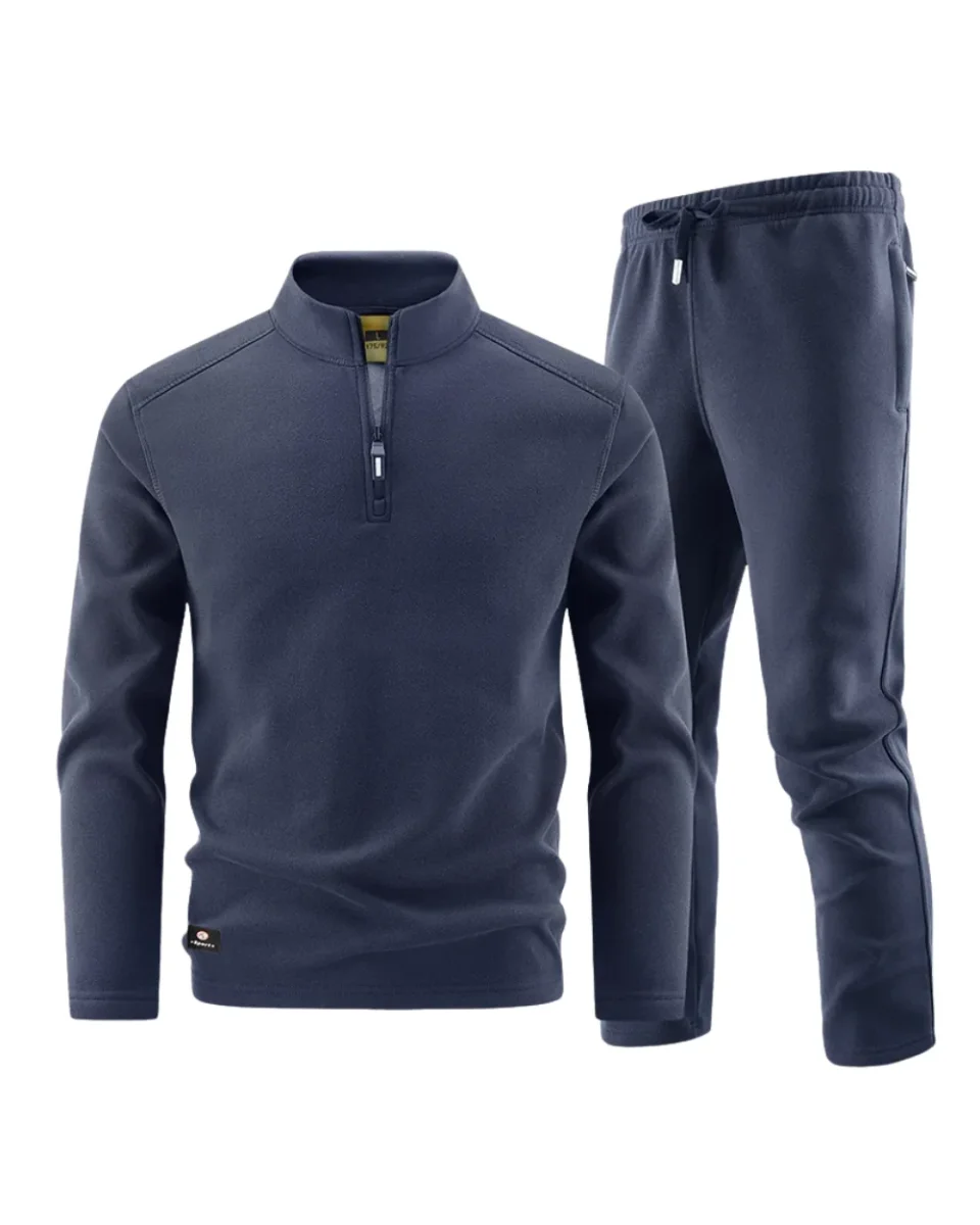 Conjunto elegante de jersey con cremallera para hombre - Imagen 2