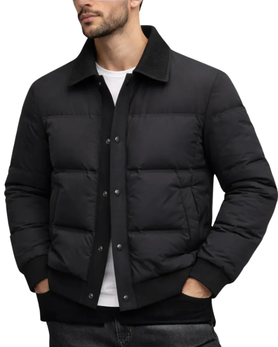Elegante chaqueta acolchada