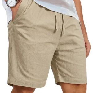 Pantalones cortos de verano de lino de estilo informal