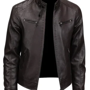 Chaqueta de cuero elegante