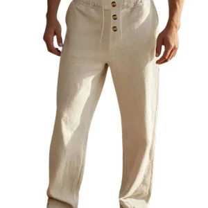Pantalones de playa elegantes de lino
