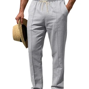 Pantalones elegantes de algodón para el verano