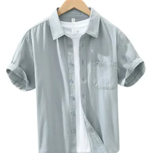 Camisa de algodón de manga corta