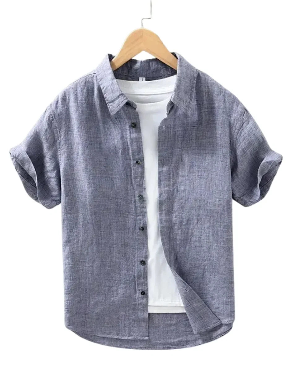 Camisa de lino de manga corta - Imagen 2