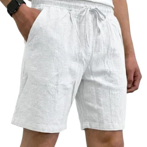 Pantalones cortos de lino transpirables